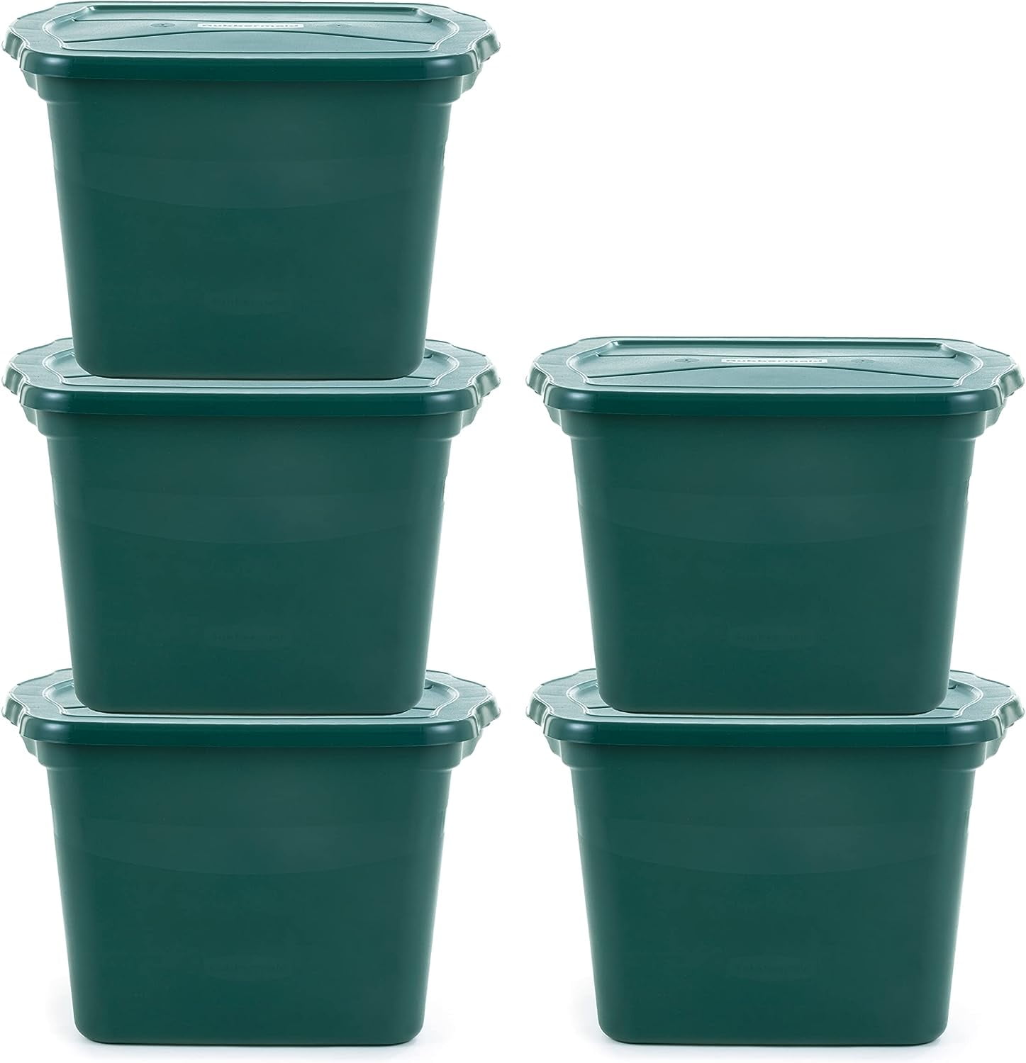 Rubbermaid ECOSense Storage Containers with Lids, 29 Gal Pack of 5, Durable  and Reusable Stackable Storage Bins for Garage or Home Organization, Made  From Recycled Materials 