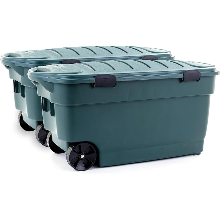 Rubbermaid ECOSense Storage Containers with Lids, Durable and Reusable  Stackable Storage Bins for Garage or Home Organization, Made From Recycled