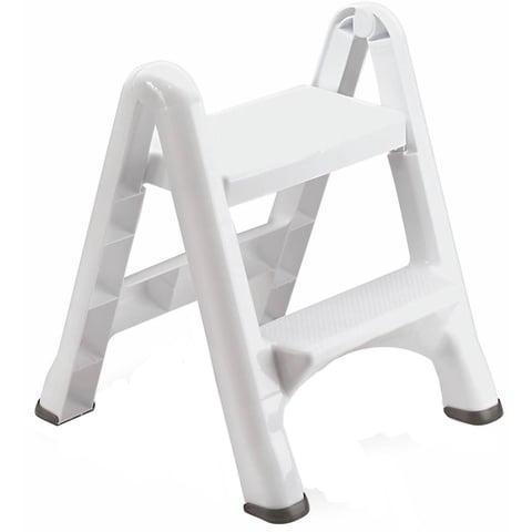 Rubbermaid EZ Step Folding 2-Step Stool, White