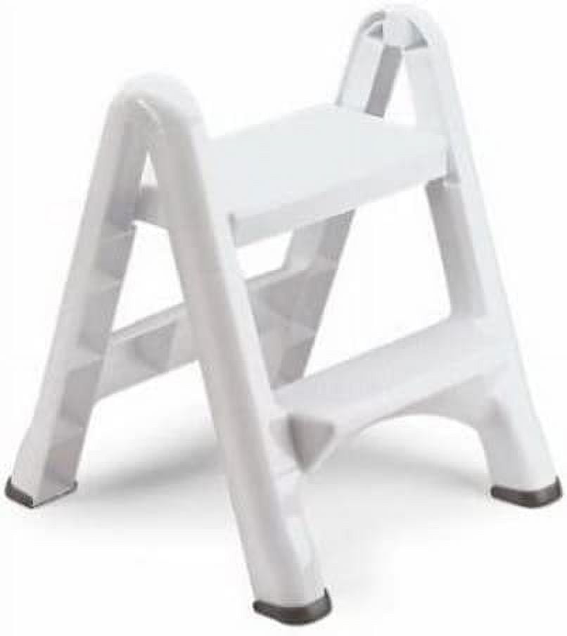 Rubbermaid EZ Step Folding Stool, 2Step, White