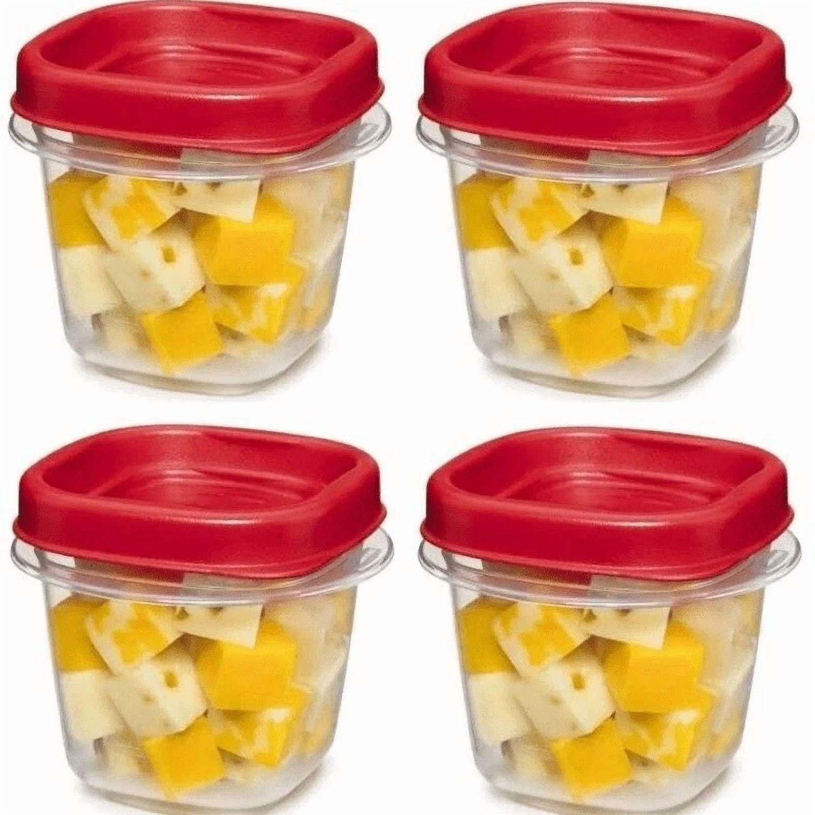Rubbermaid Easy Find Lid, 0.5 Cup, Set Of 4, Plastic Food Storage Containers