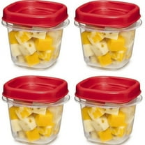 Rubbermaid Easy Find Lid, 0.5 Cup, Set of 4, Plastic Food Storage Containers