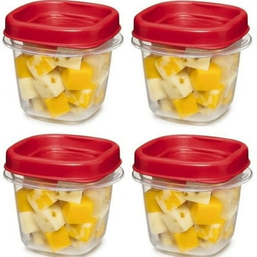 Rubbermaid Easy Find Lid, 0.5 Cup, Set of 4, Plastic Food Storage Containers