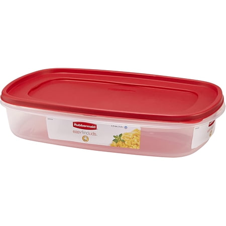 Rubbermaid Easy Find Lid, 1.5 Gallon, Rectangle Food Storage Container