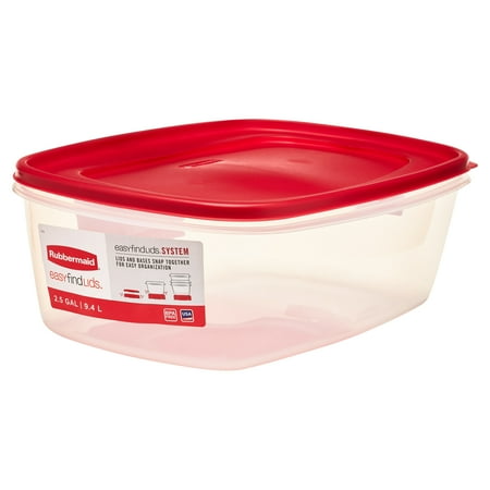Rubbermaid Easy Find Lid 2.5 Gallon Rectangle Food Storage Container