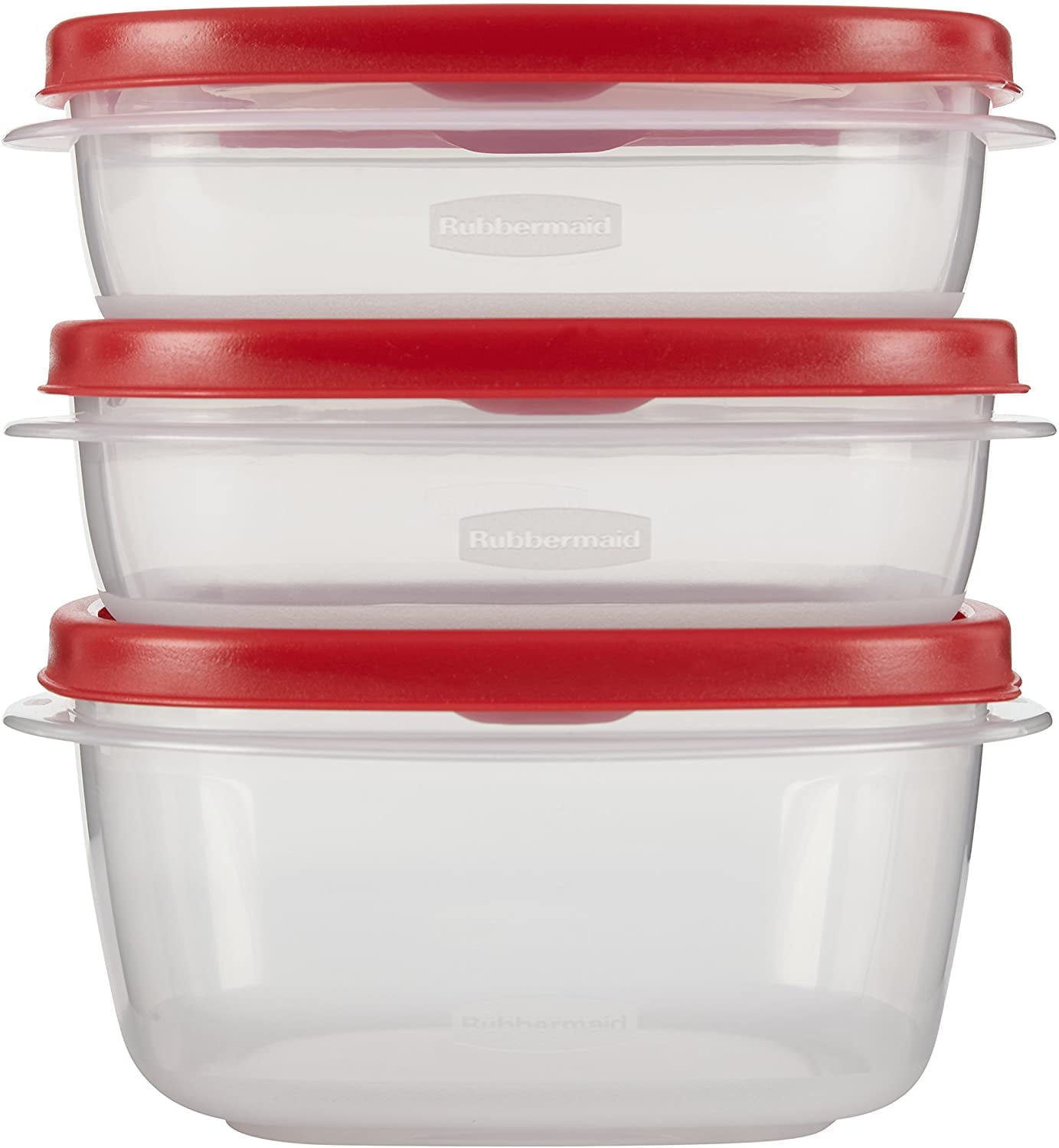 Rubbermaid Easy Find Lid 3 Cup & 5 Cup Plastic Food Storage Containers, Set of 3