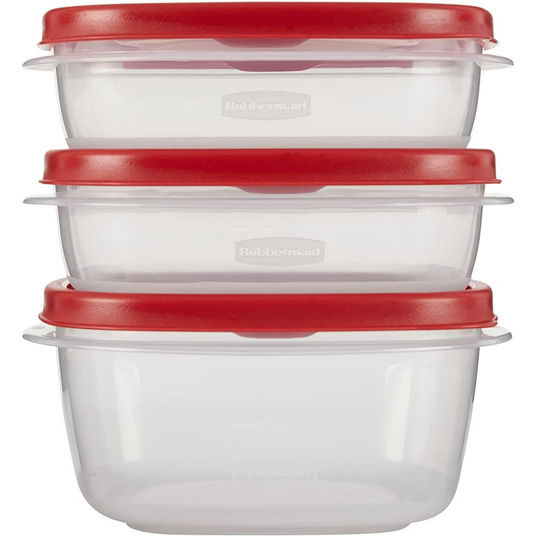 Rubbermaid Vented Lid Food Storage Containers, 3 & 5 Cup Set