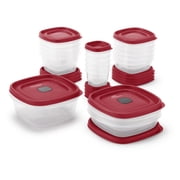 Rubbermaid Easy Find Lid 34 Pc Set of Food Storage Containers with Vented Lids, Plastic Food Storage Containers with Easy Find Lids, Great for Leftovers, Meal Prep & Organization
