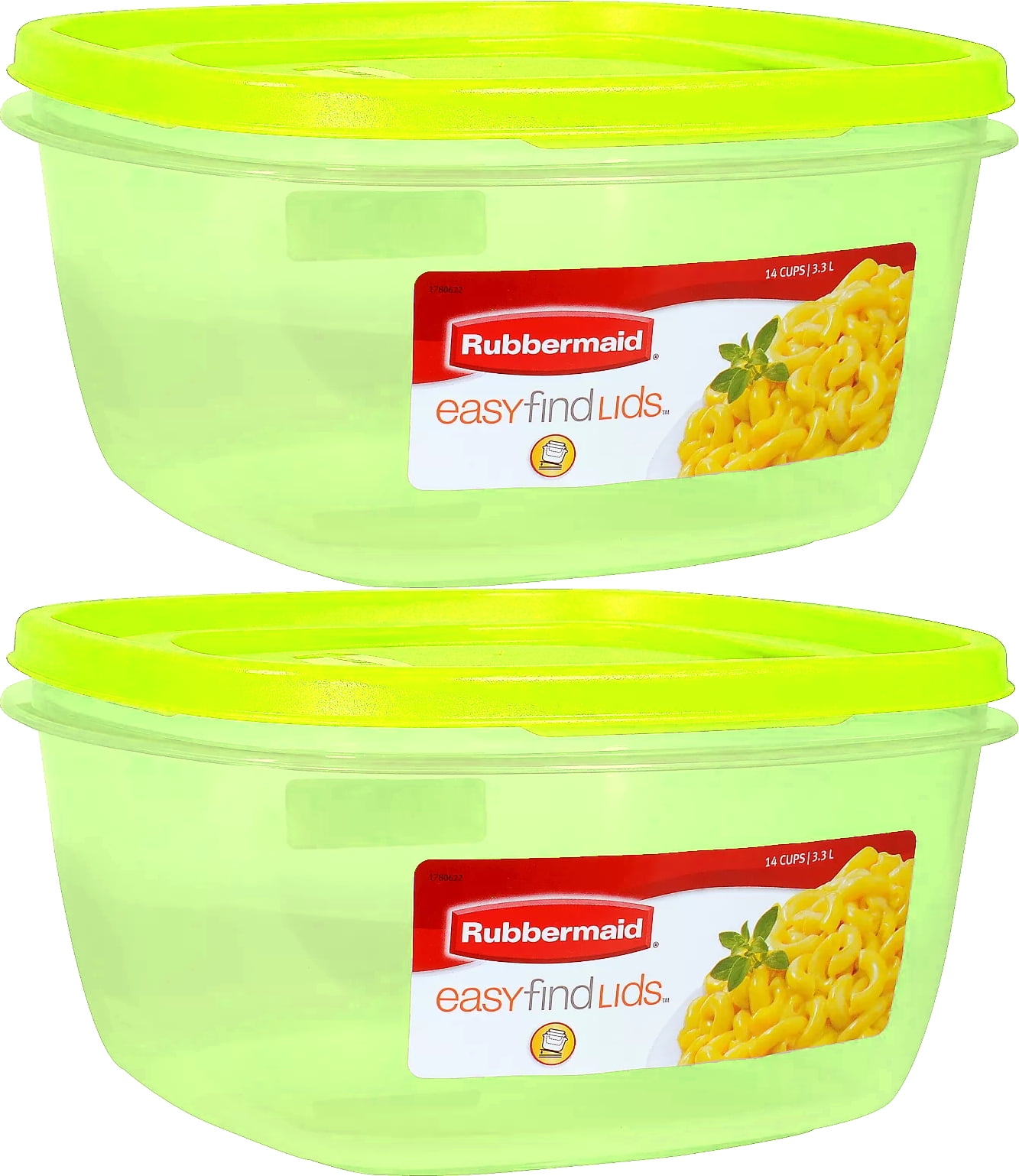 Rubbermaid Easy Find Lid Food Storage Container 14 Cup (2 Pack