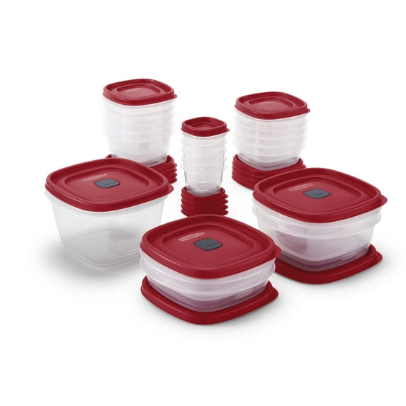 Rubbermaid, Plastic Food Storage Containers with Easy Find Lids, Great for Leftovers, Meal Prep & Organization