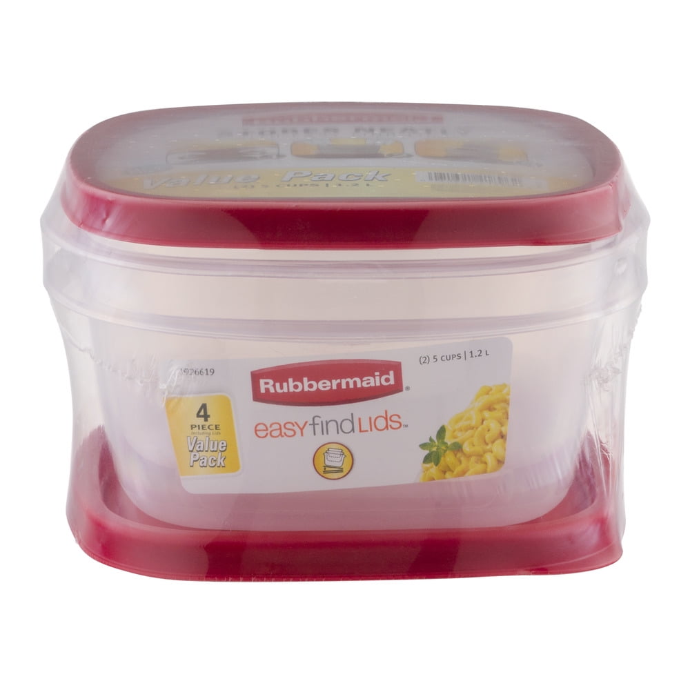 Rubbermaid Easy Find Lids Value Pack, Plastic Containers