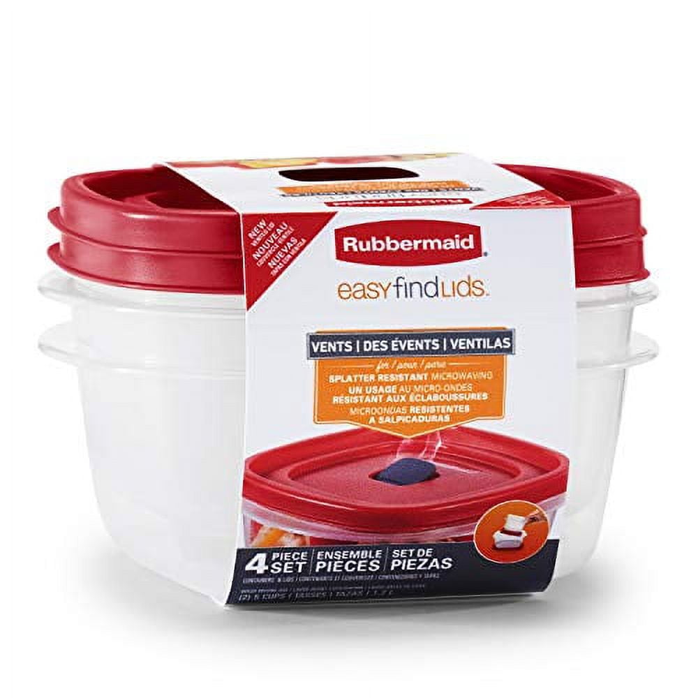 Red BPA-Free Plastic Meal Prep Containers with Snap Lids, 1.2L, Set of 2