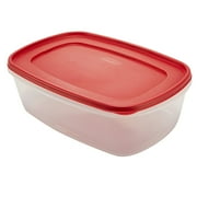 Rubbermaid Easy Find Lids Food Storage Container, Large with Red Lid, 2.5 Gallon