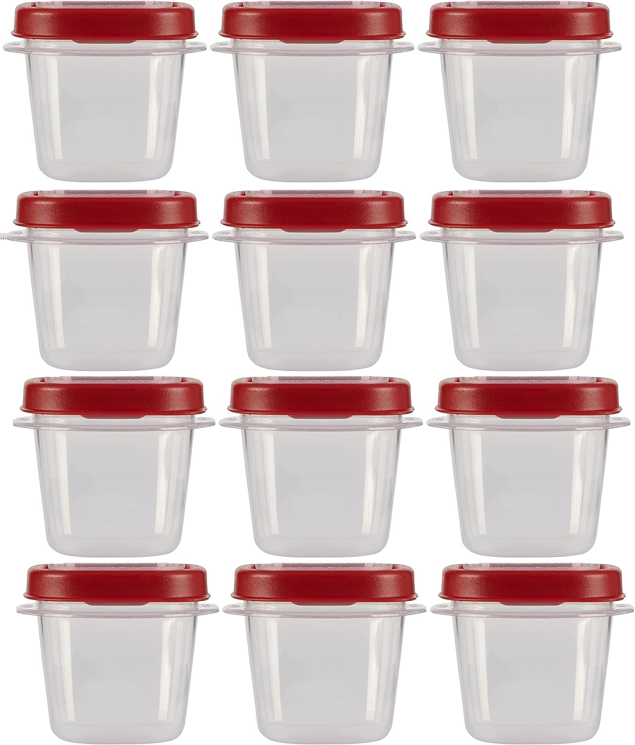 Rubbermaid Easy Find Lids Food Storage Containers, 0.5 Cup, Clear With