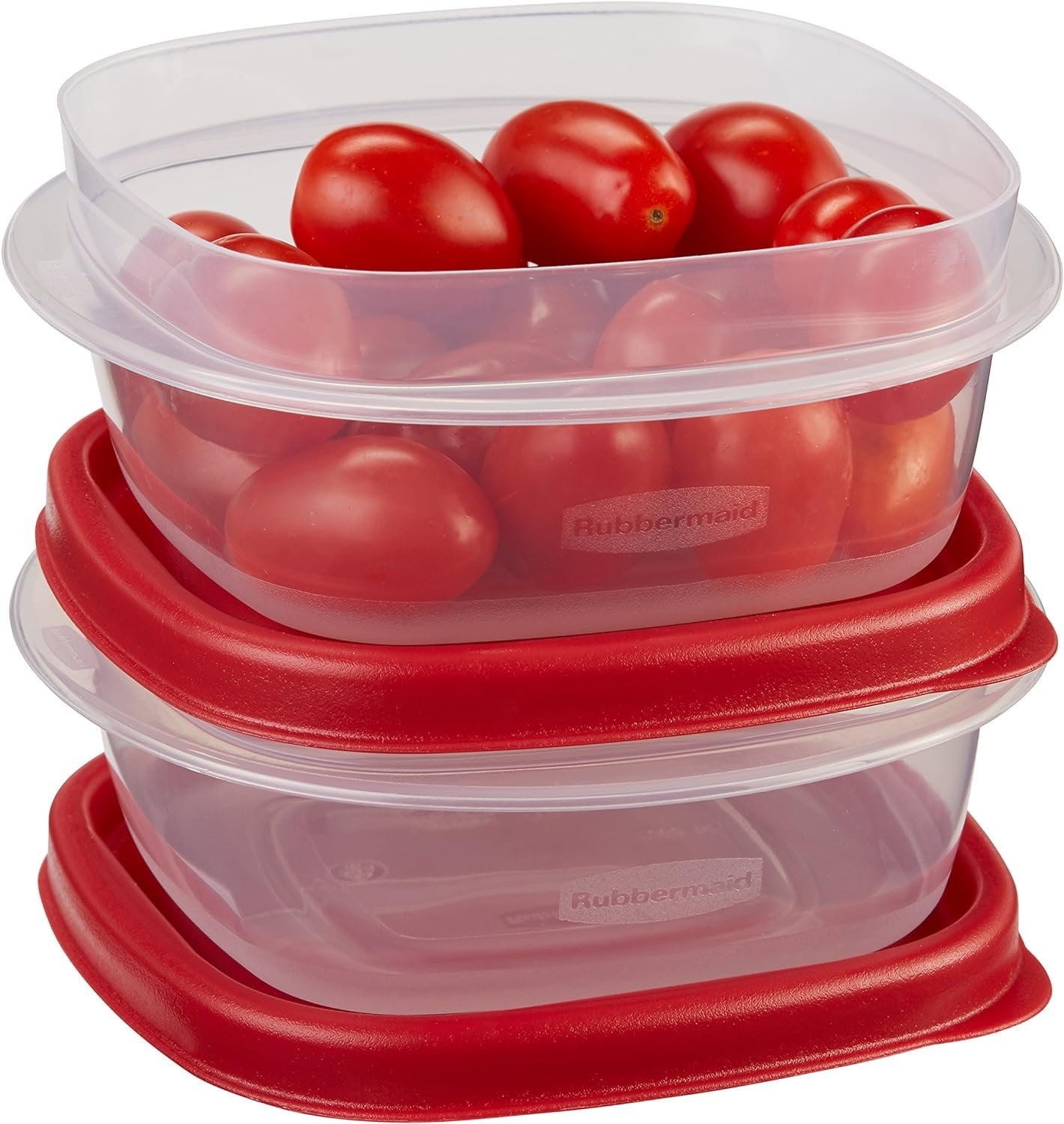 Rubbermaid Easy Find Lids Food Storage Containers, 1.25 Cup, Racer Red, 4-Piece Set