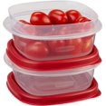 thumbnail image 1 of Rubbermaid Easy Find Lids Food Storage Containers, 1.25 Cup, Racer Red, 4-Piece Set, 1 of 8