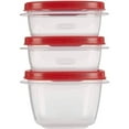 thumbnail interactive-video image 1 of Rubbermaid Easy Find Lids Food Storage Containers, Racer Red, 6-Piece Set, 1 of 9