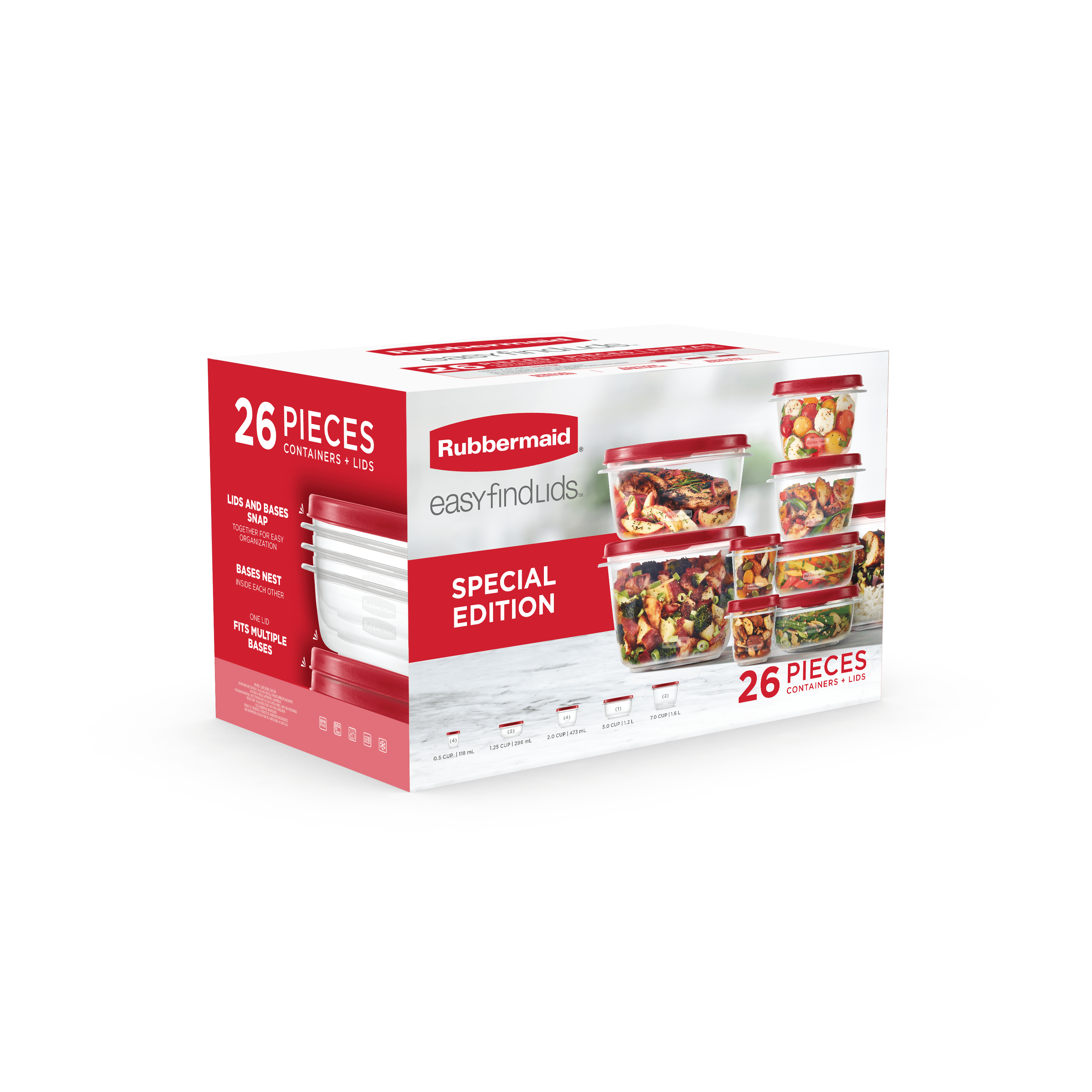 Rubbermaid Easy Find Lids Food Storage Containers with