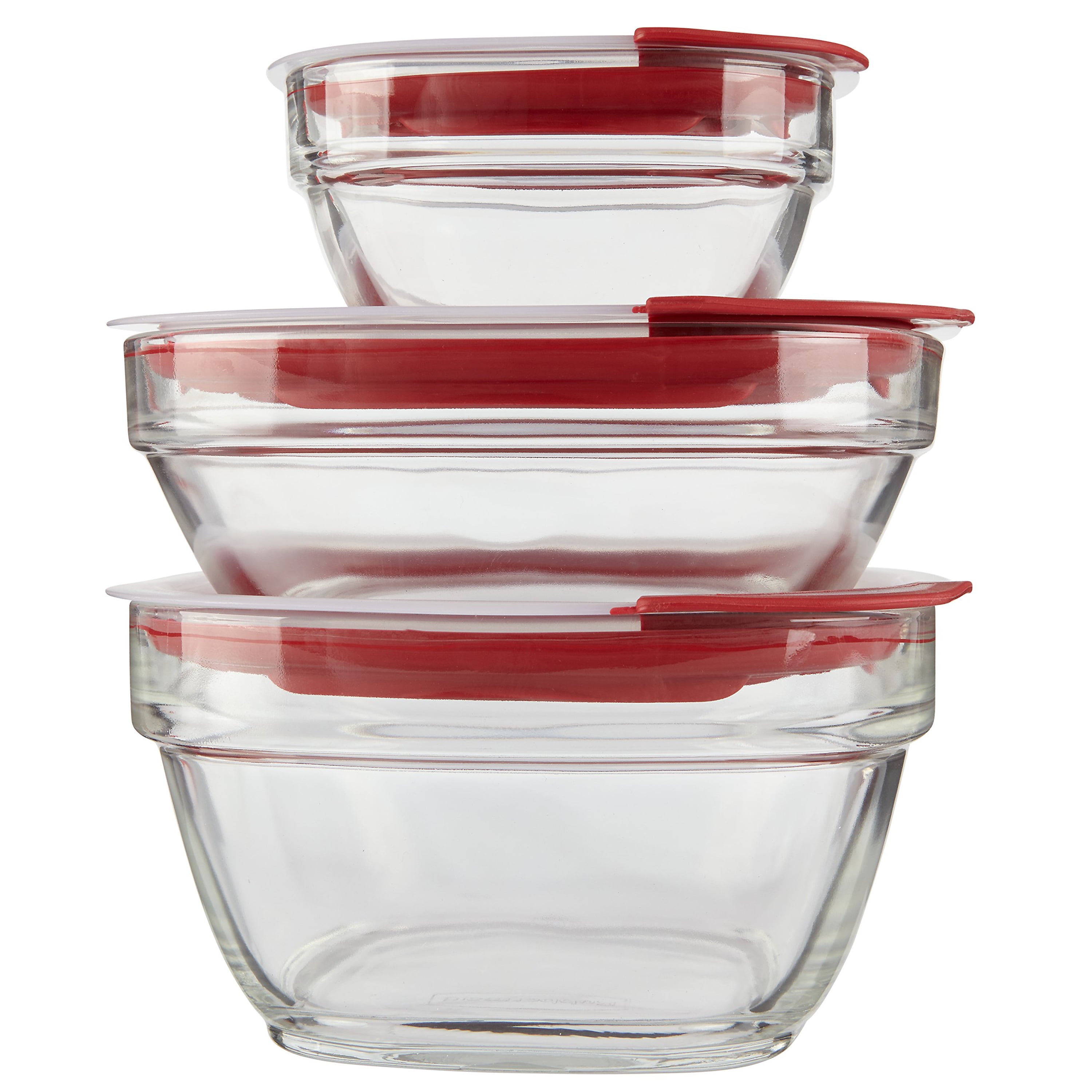 Razab HomeGoods Extra Large Glass Food Storage Containers with Airtight Lid  6 Pc [3 containers with lids] Microwave/Oven/Freezer & Dishwasher