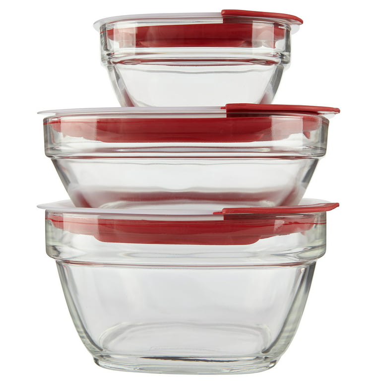 Rubbermaid Glass Food Storage 6 Pc. Set With Easy Find Lids, Food Storage, Household