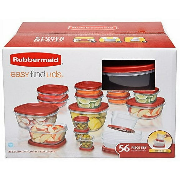Rubbermaid Easy Find Lids Storage Containers Assortment 56 count