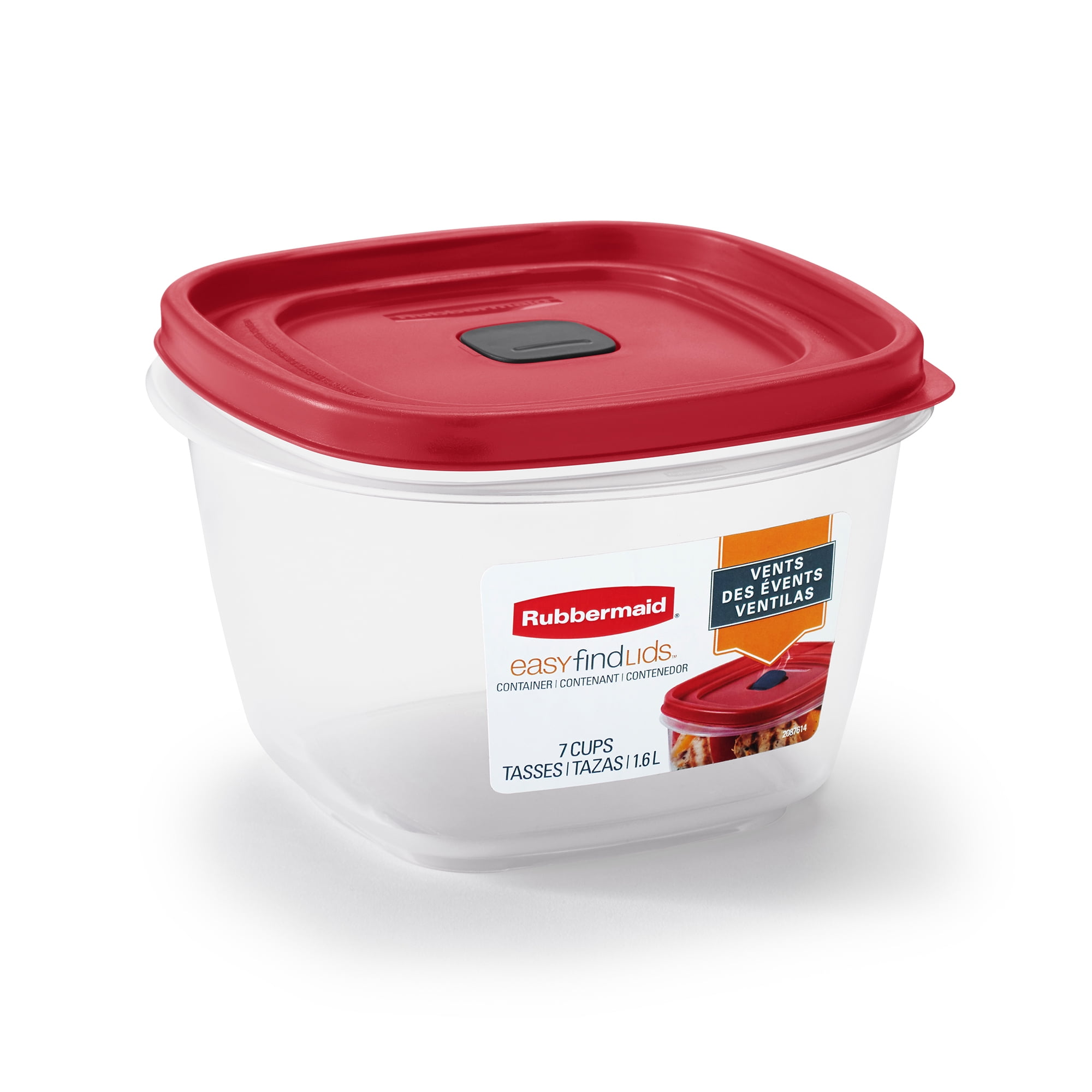 Rubbermaid Premier Easy Find Lids 7-Cup Meal Prep and Food Storage  Container, Grey