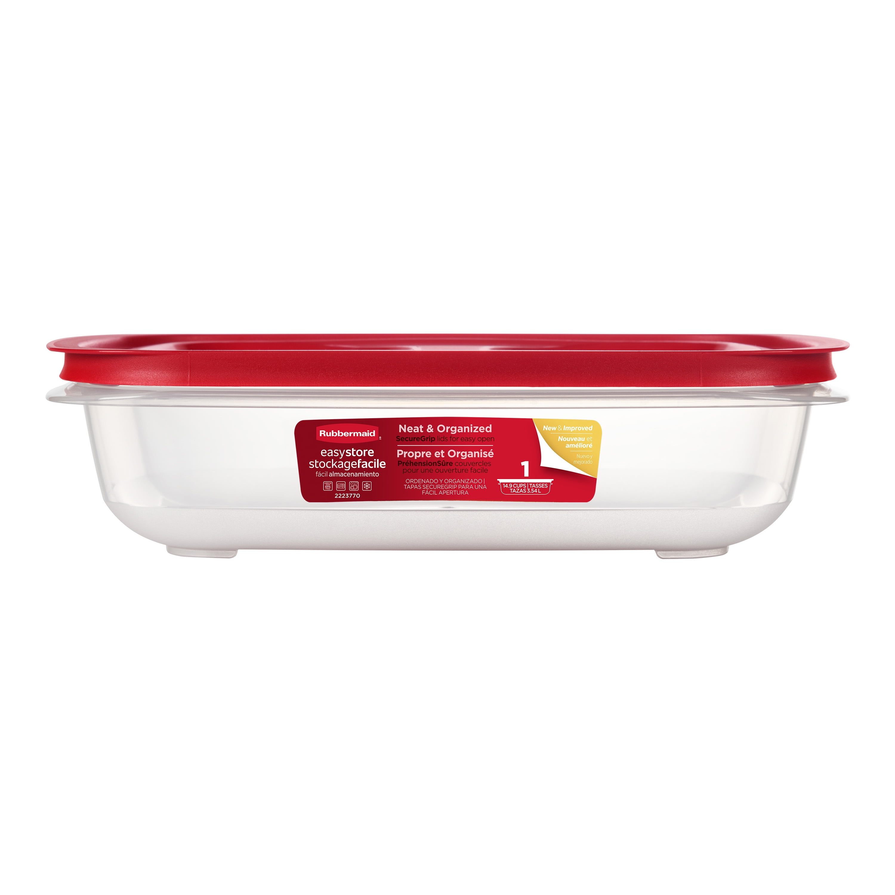 Rubbermaid Easy Store Medium Rectangular Containers – 3-Pack