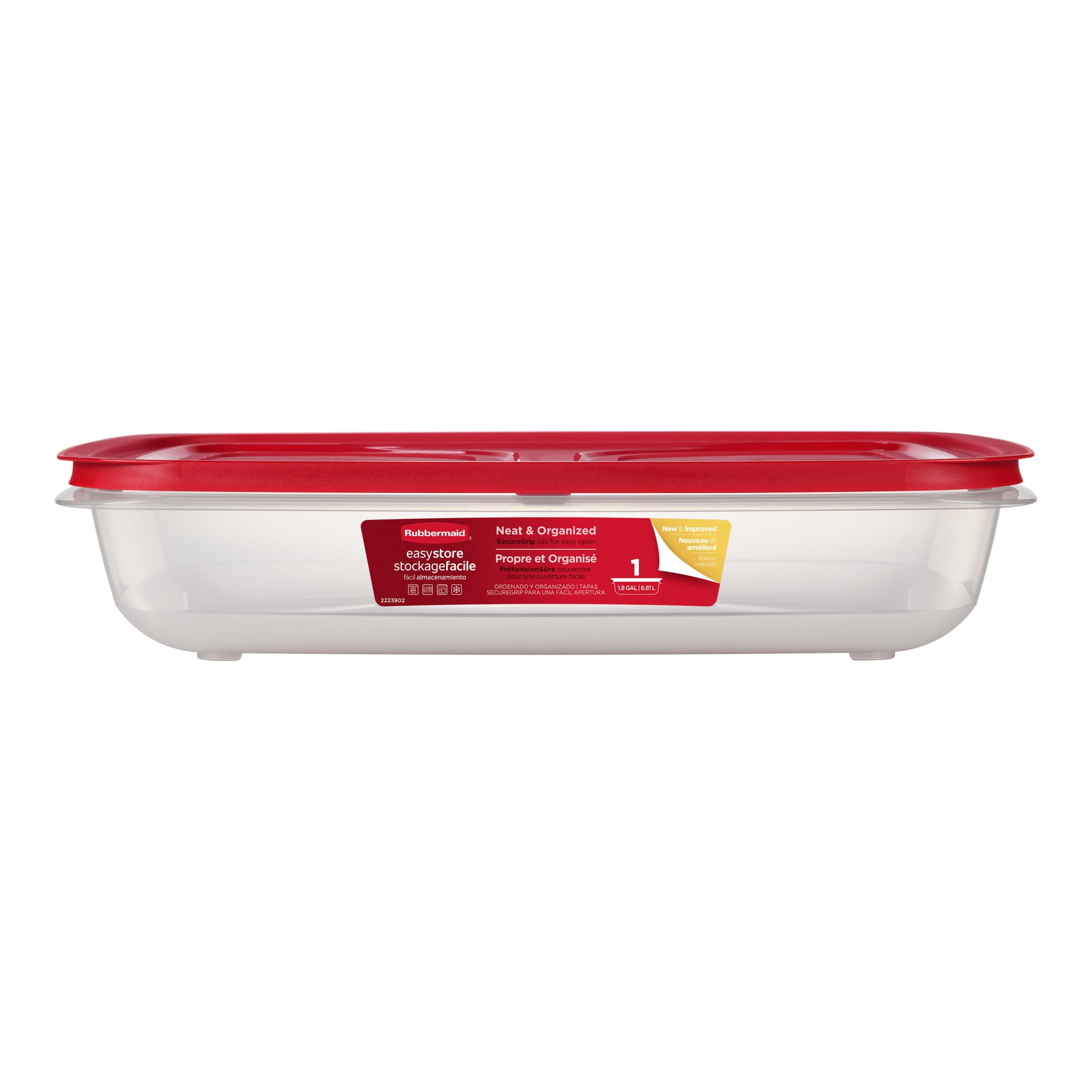 Rubbermaid 28.8-Cup EasyStore Rectangle Container, Food Storage Container, Food Storage Container with Lids