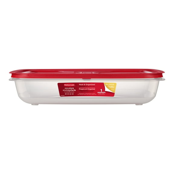 Rubbermaid 28.8-Cup EasyStore Rectangle Container, Food Storage Container, Food Storage Container with Lids, Best Used for Leftover Storage and Reheating