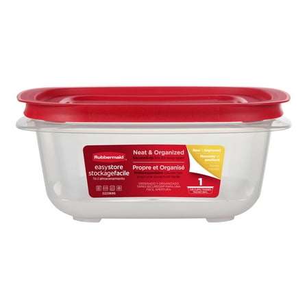Rubbermaid 7.81-Cup EasyStore Square Container, Food Storage Container, Food Storage Container with Lids, A Practical Choice for Dry Goods and Bulk Ingredients