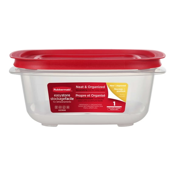 Rubbermaid 7.81-Cup EasyStore Square Container, Food Storage Container, Food Storage Container with Lids