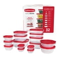 thumbnail image 1 of Rubbermaid EasyStore Rectangle, Square, and Round Containers, 32-Piece Set, Food Storage Containers, Food Storage Containers with Lids, 1 of 7
