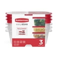 thumbnail image 1 of Rubbermaid 3.57-Cup (2) and 5.26-Cup EasyStore Rectangle Containers, 3 Pack, Food Storage Containers, Food Storage Containers with Lids, 1 of 11