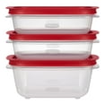thumbnail image 1 of Rubbermaid 3.57-Cup (2) and 5.26-Cup EasyStore Rectangle Containers, 3 Pack, Food Storage Containers, Food Storage Containers with Lids, 1 of 8