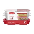 thumbnail image 1 of Rubbermaid 3.57-Cup EasyStore Rectangle Containers, 2 Pack, Food Storage Containers, Food Storage Containers with Lids, 1 of 7