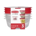 thumbnail image 1 of Rubbermaid 4.5-Cup (2) and 5.94-Cup EasyStore Round Containers, 3 Pack, Food Storage Containers, Food Storage Containers with Lids, 1 of 8