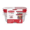 thumbnail image 1 of Rubbermaid 4.92- and 7.81-Cup EasyStore Square Containers, 2 Pack, Food Storage Containers, Food Storage Containers with Lids, 1 of 8