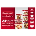thumbnail image 1 of Rubbermaid EasyFindLids 24 Piece Food Storage Containers Variety Set, Red, 1 of 5