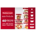 thumbnail image 1 of Rubbermaid EasyFindLids 40 Piece Food Storage Containers with Vented Lids Variety Set, Red, 1 of 4