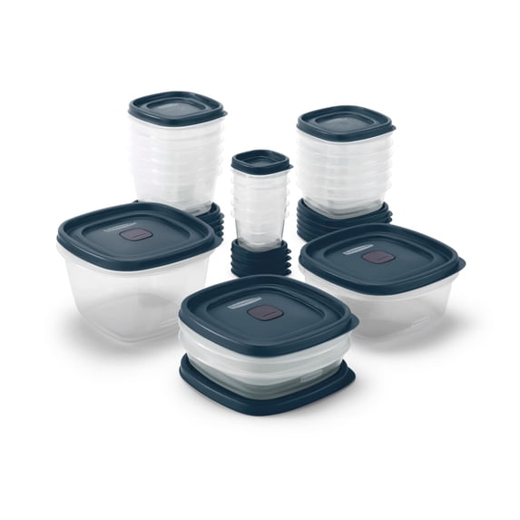 Rubbermaid EasyFindLids Food Storage Containers in Special-Edition Insignia Blue, 42 Piece