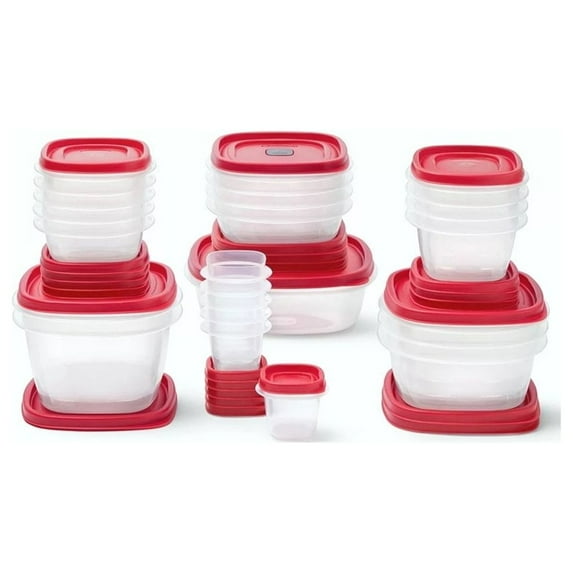 Rubbermaid EasyFindLids Multicolor Vented Food Storage Set, (50 Count)