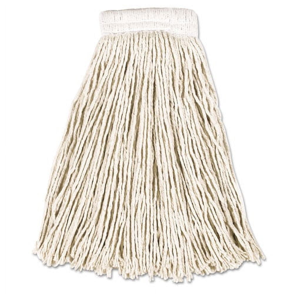 Rubbermaid Economy Cotton Mop Heads, Cut-End, White, 16 oz, 5-In White Headband