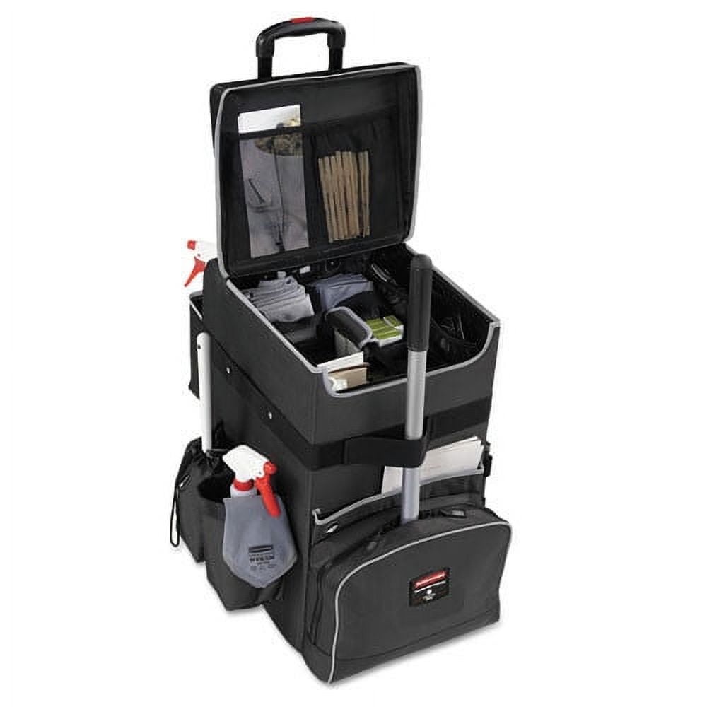 Rubbermaid Executive Quick Cart, Housekeeping Cart, 22"x15"x24.75", Black