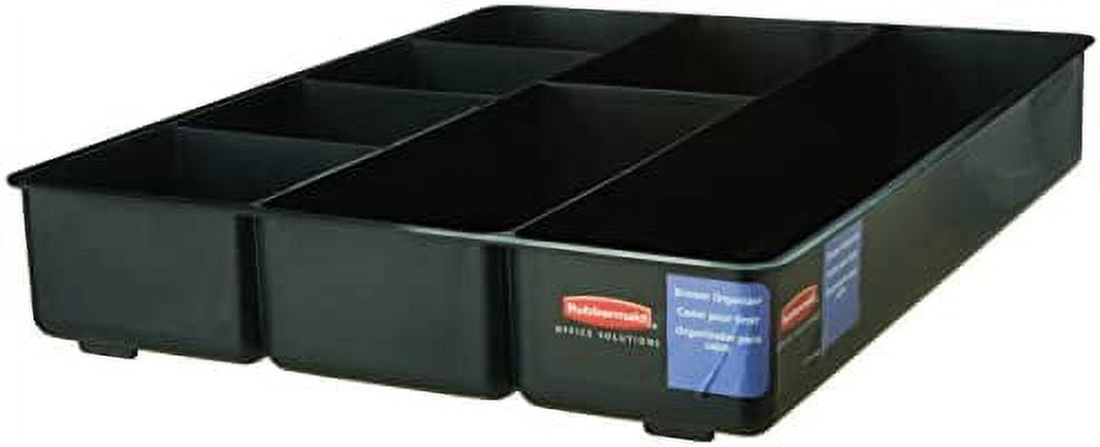 Rubbermaid Extra Deep Desk Drawer Director Tray, Plastic, 11.875 x 15 x 2.5 Inches, Black