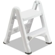 Rubbermaid Ez Step Two-Step Folding Stool, 19 1/2 X 20 3/5 X 22 7/10, White, 3/carton 4209CT