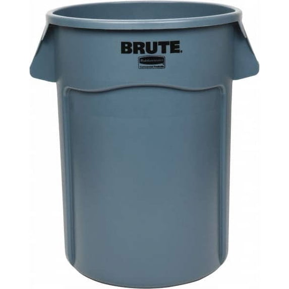 Rubbermaid FG264360GRAY 44 Gal Round Gray Trash Can Polyethylene