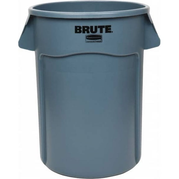 Rubbermaid FG264360GRAY 44 Gal Round Gray Trash Can Polyethylene