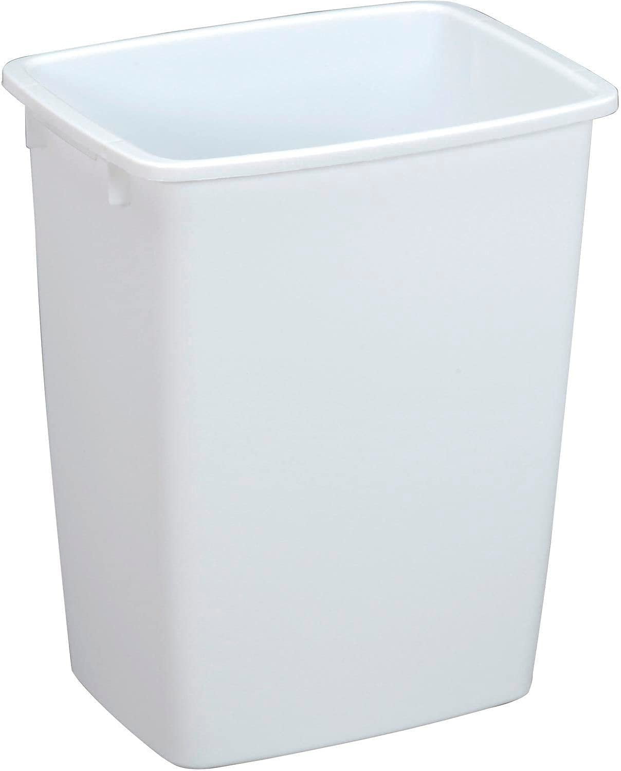 Rubbermaid 36 qt White Kitchen Waste Basket, Open Top, Scratch