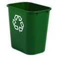 thumbnail image 1 of Rubbermaid FG295606GRN Recycling Wastebasket 7 gal Plastic Rubbermaid 7 gal Rectangular Plastic Desk Recycling Container, Green New, 1 of 1