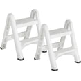 thumbnail image 1 of Rubbermaid FG420903WHT EZ Two Step Durable Folding Plastic Ladder Step Stool with Skid Resistant Foot Pads, White 2 Pack, 1 of 9